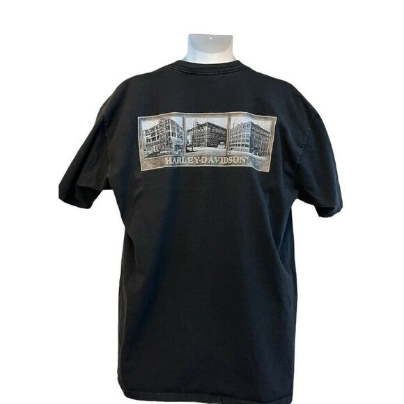 Men's L Harley Davidson T Shirt 3700 W Juneau Ave Milwaukee WI Corporate HQ 100 - Picture 1 of 6